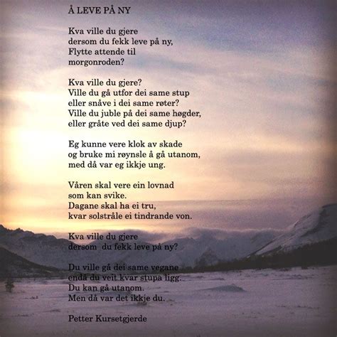 norske dikt om livet